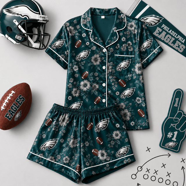 SIGNATURE NFL X PE EXCLUSIVE Blooming Game Day Pajamas Set
