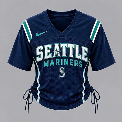 SM Premium MLB Game Day Women Lace-Up Jersey Shirt