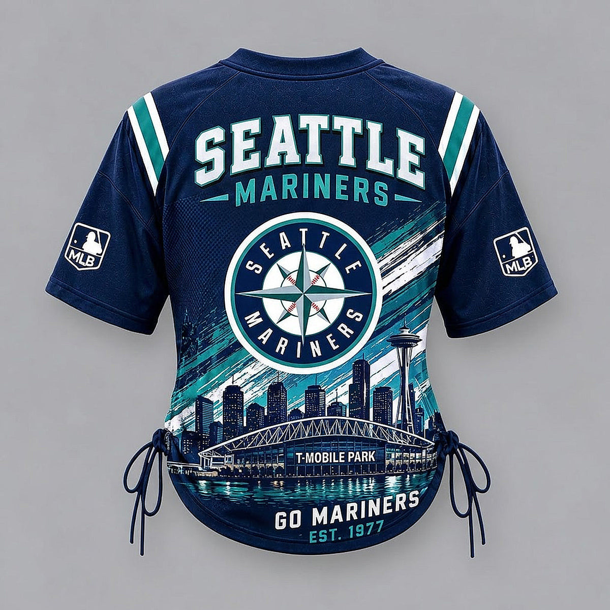 SM Premium MLB Game Day Women Lace-Up Jersey Shirt