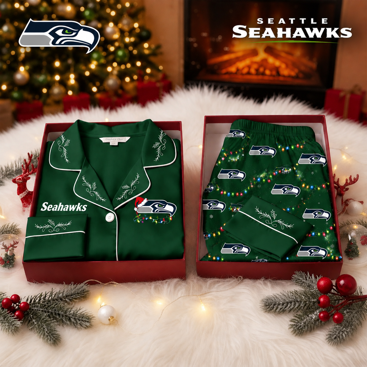 SS Premium NFL Christmas Cozy Pajama