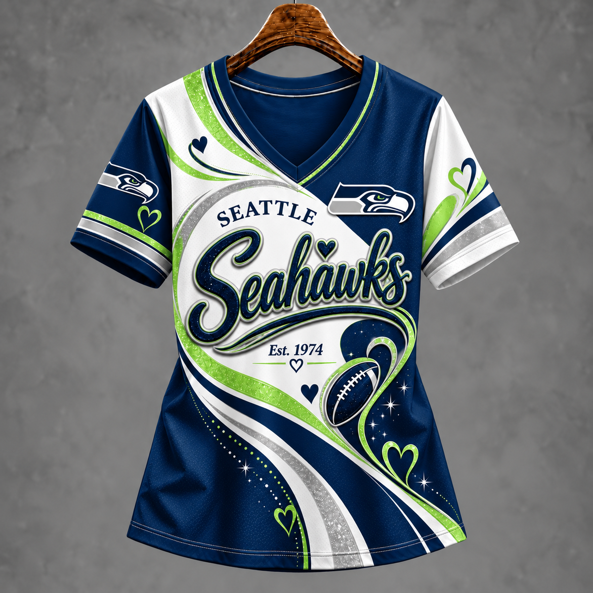 SS x NFL Premium Womenƒ??s V-Neck Shirt