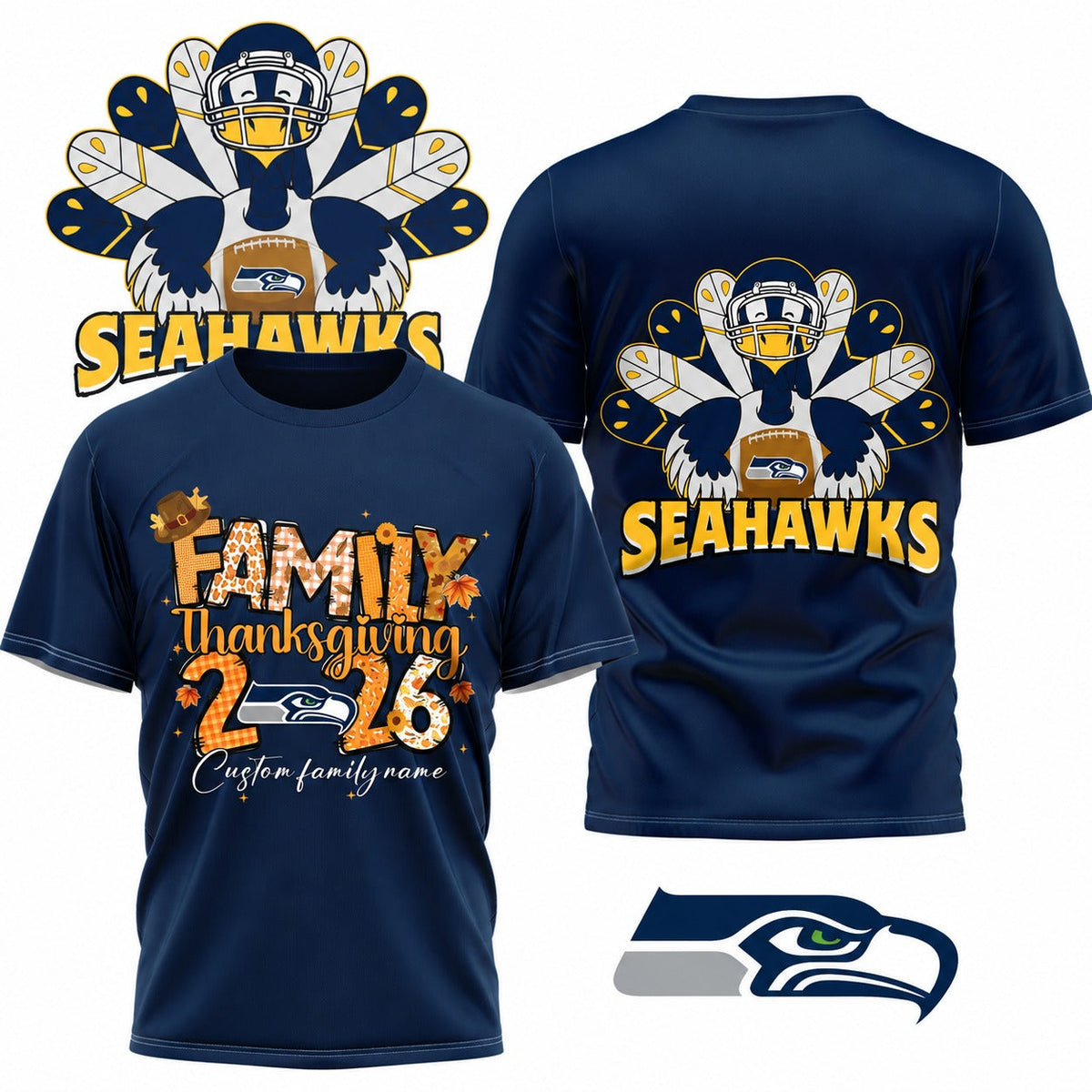 SS x NFL Thanksgiving 3D Shirt