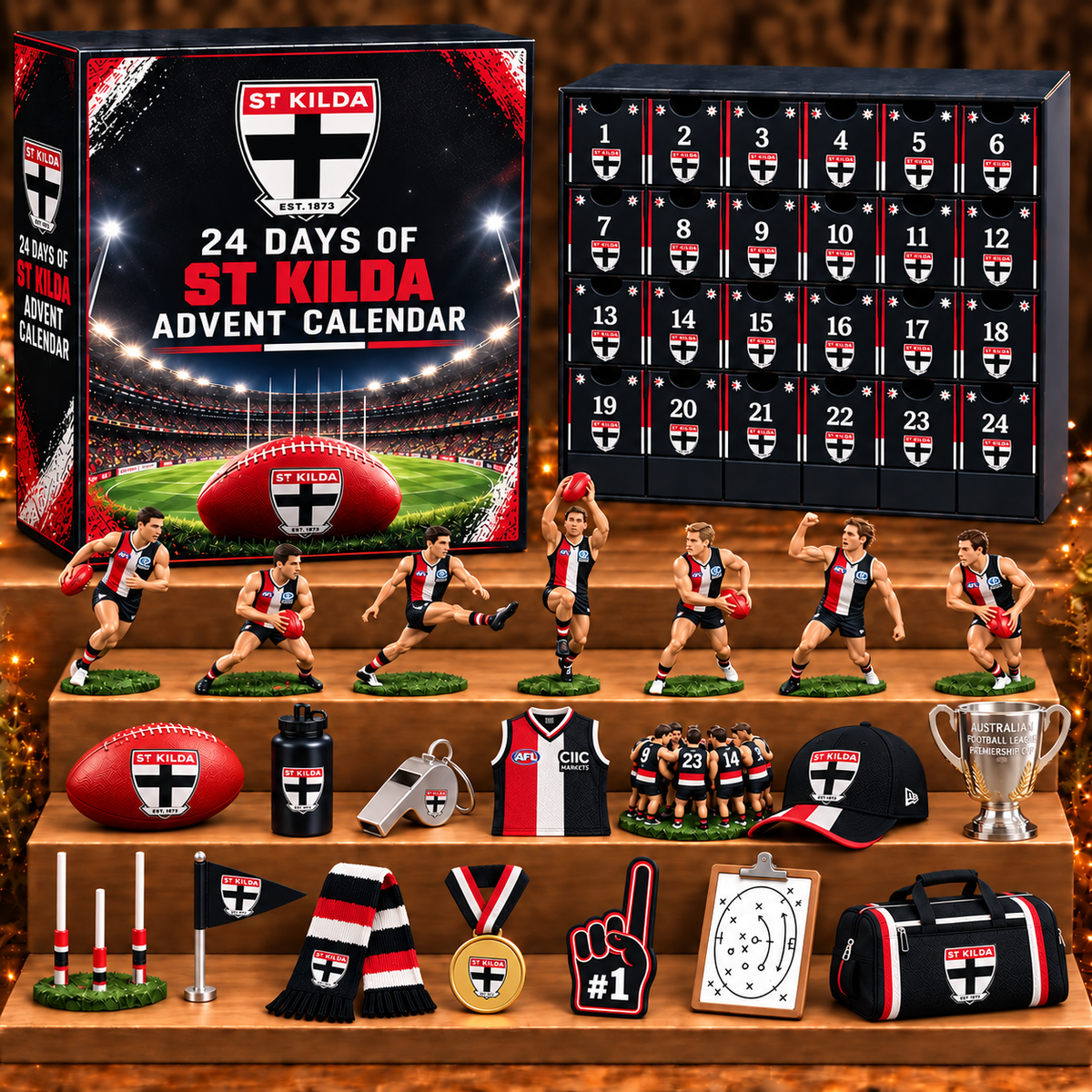 STK x AFL Personalized 24 Days Of Super Rugby Advent Calendar Blink Box