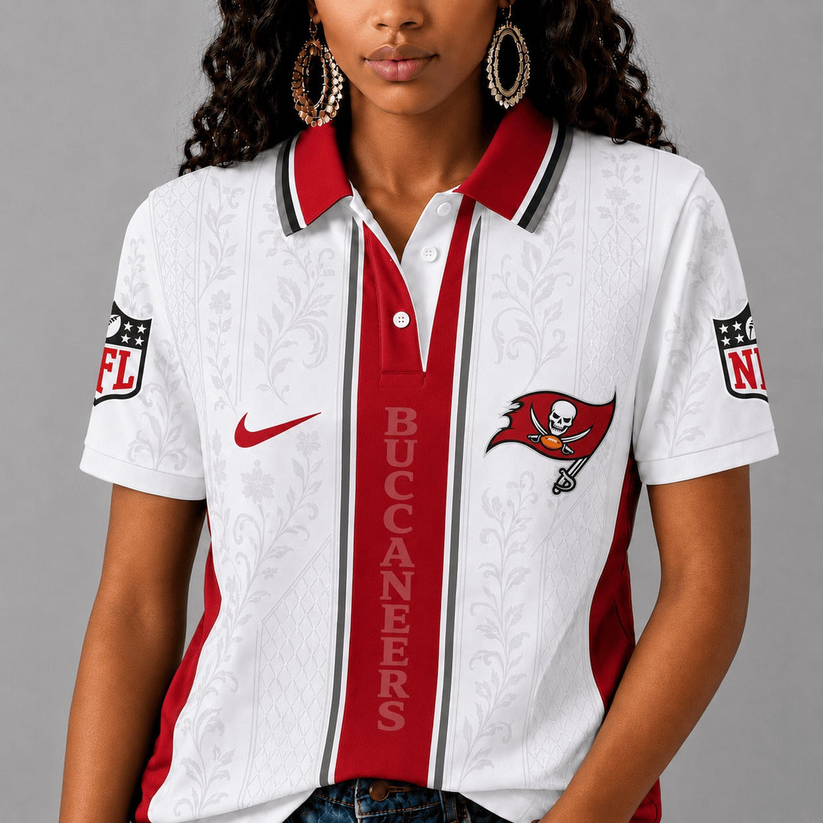 TBB Premium NFL Floral Elegance Polo Shirt