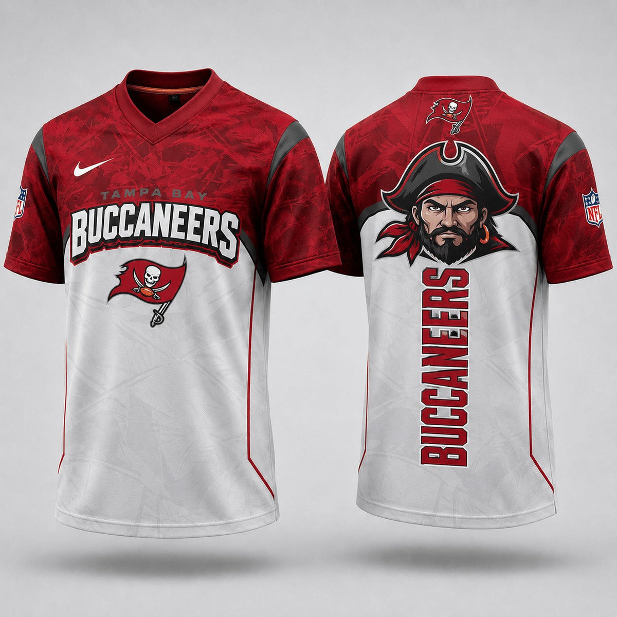 TBB Premium NFL Power Graphic 3D V-neck Shirt