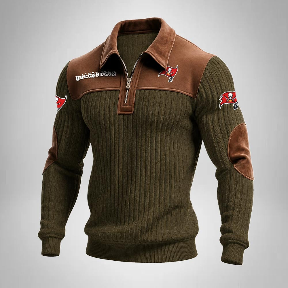 TBB x NFL Men‘s Suede Zip-up Polo Shirt