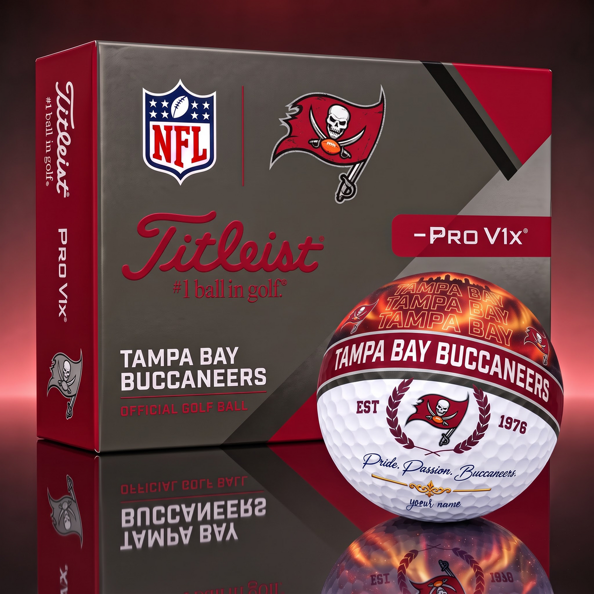 TITLIEST X SIGNATURE NFL TBB EXCLUSIVE BESPOKE NAME GALAXY  GOLF BALL V3  LIMITED EDITION