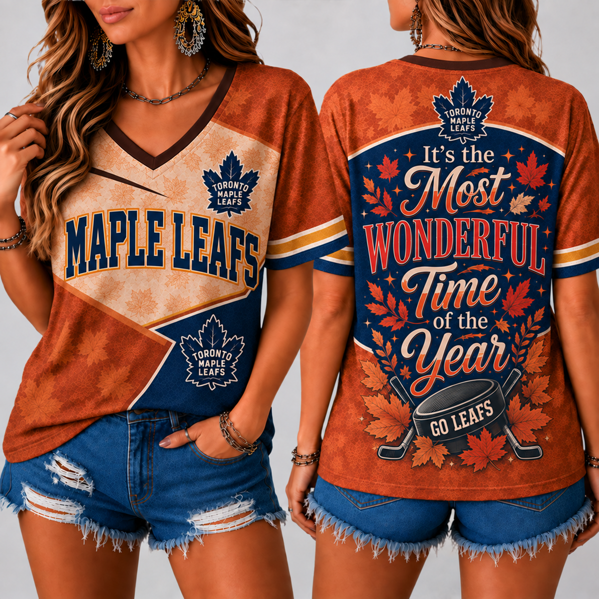 TML Premium NHL Fall Game Day V-Neck Shirt