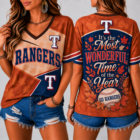 TR Premium MLB Fall Game Day V-Neck Shirt