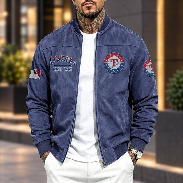 TR x MLB Suede Bomber Jacket