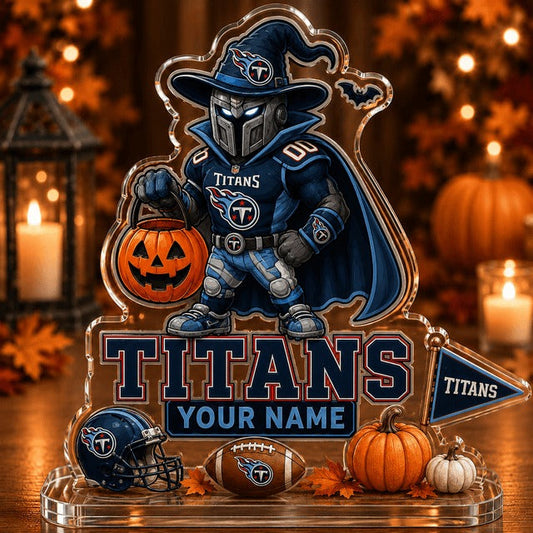 TT NFL Halloween Acrylic Block Plaque Personalized Gift For Fan