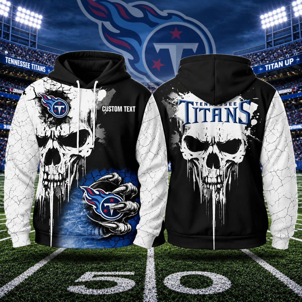 TT NFL Premium Skull Hoodie