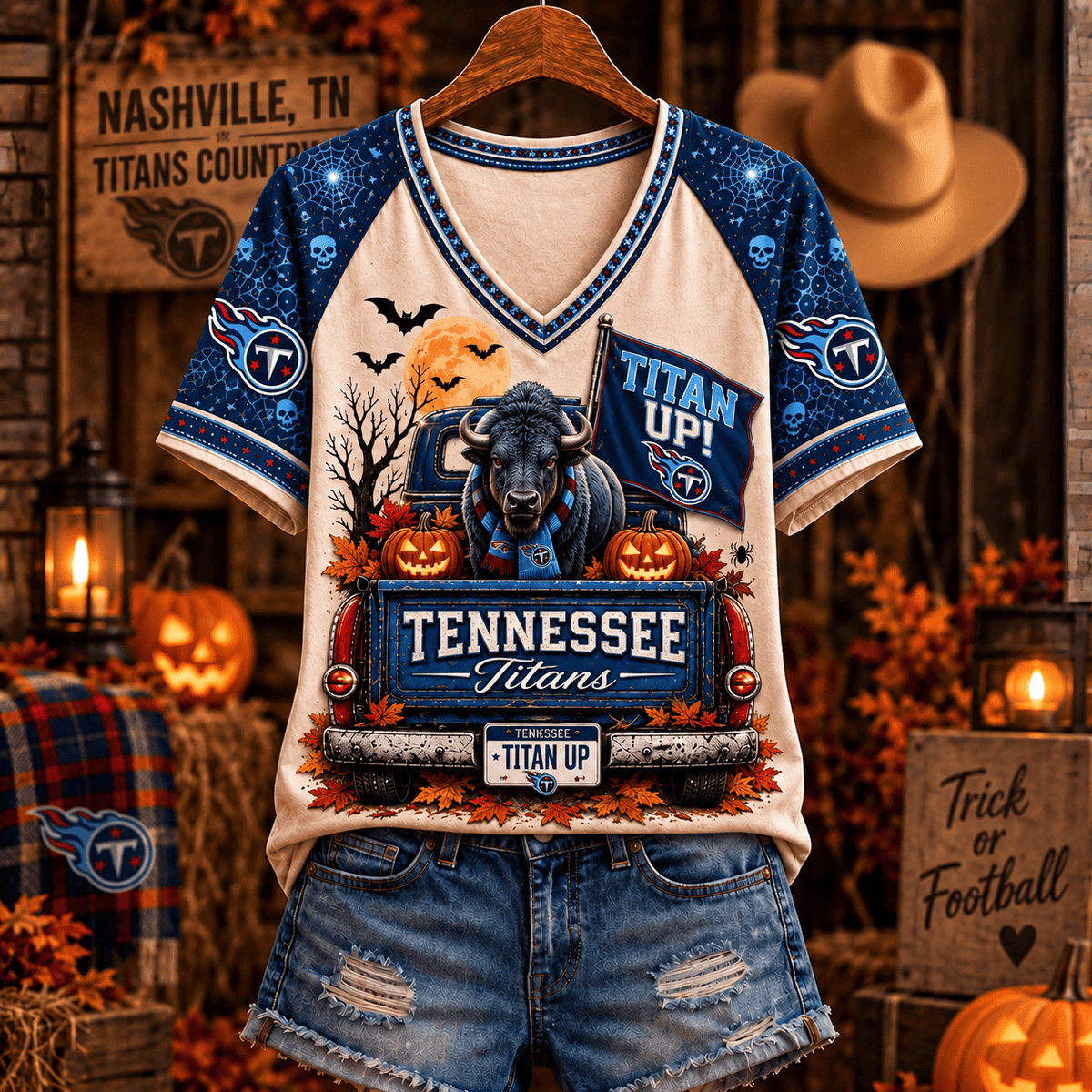 TT Premium Halloween V-Neck T Shirt Gift For Fan
