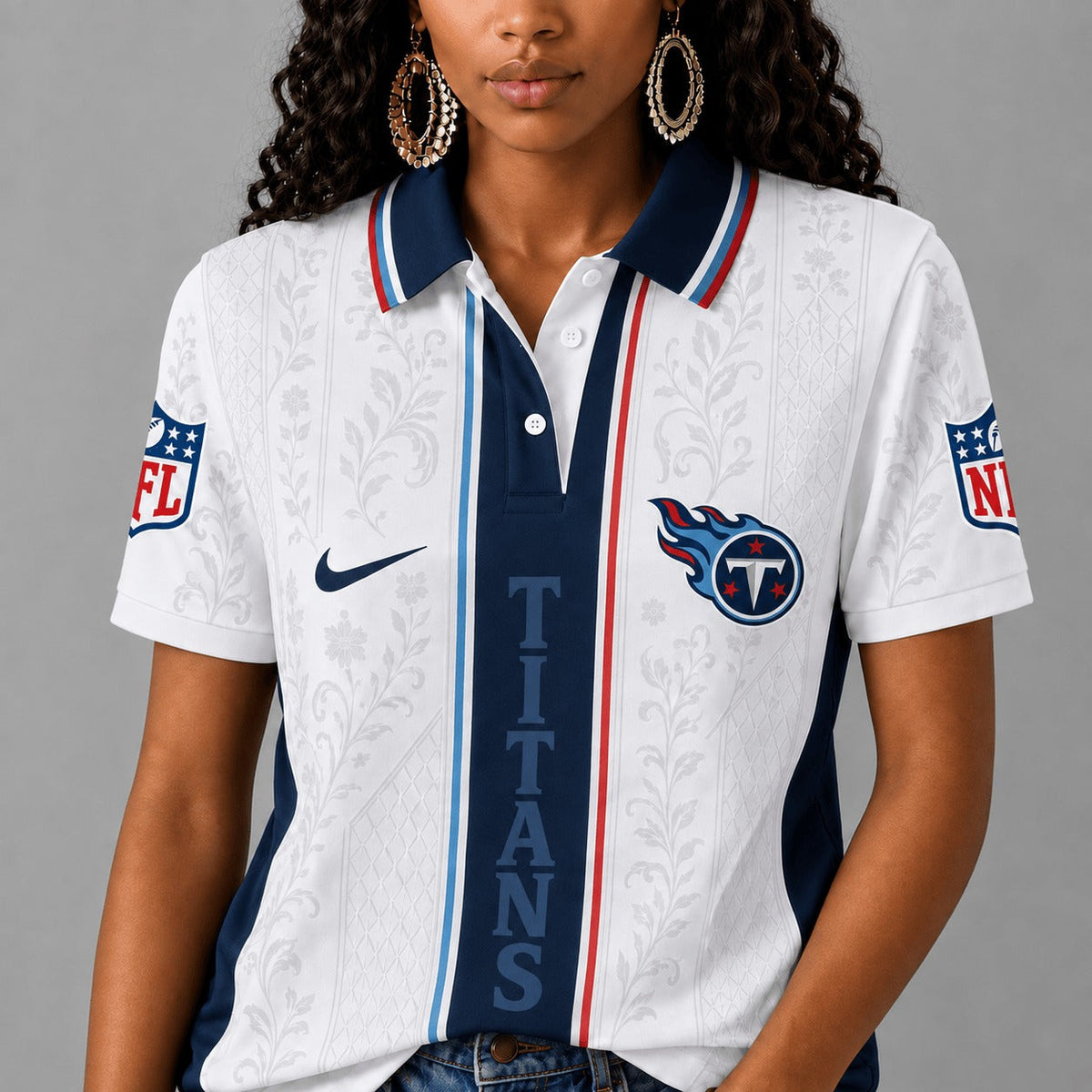 TT Premium NFL Floral Elegance Polo Shirt
