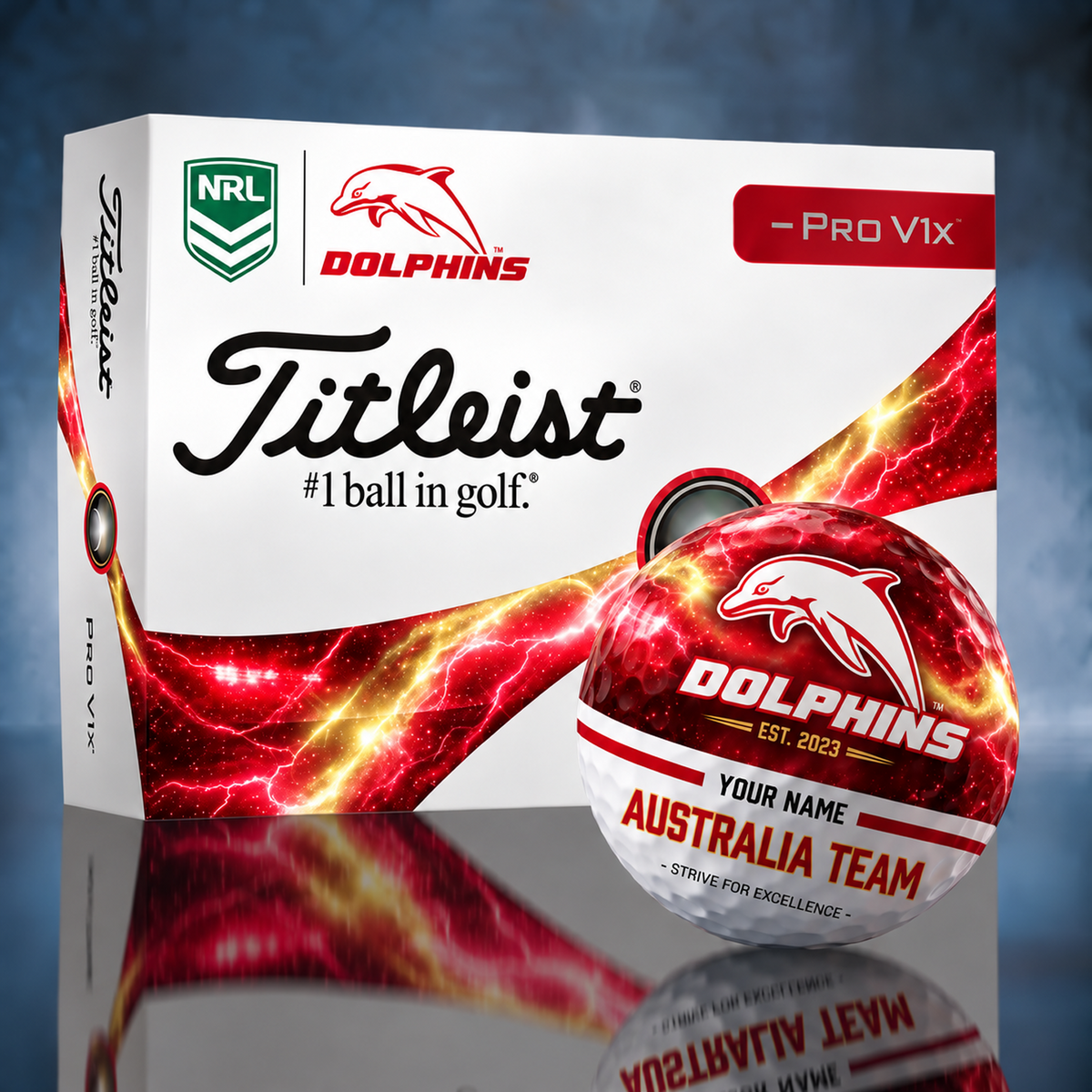 Titleist DOL x Premium NRL PERSONALIZED GOLF BALL LIMITED EDITION V7