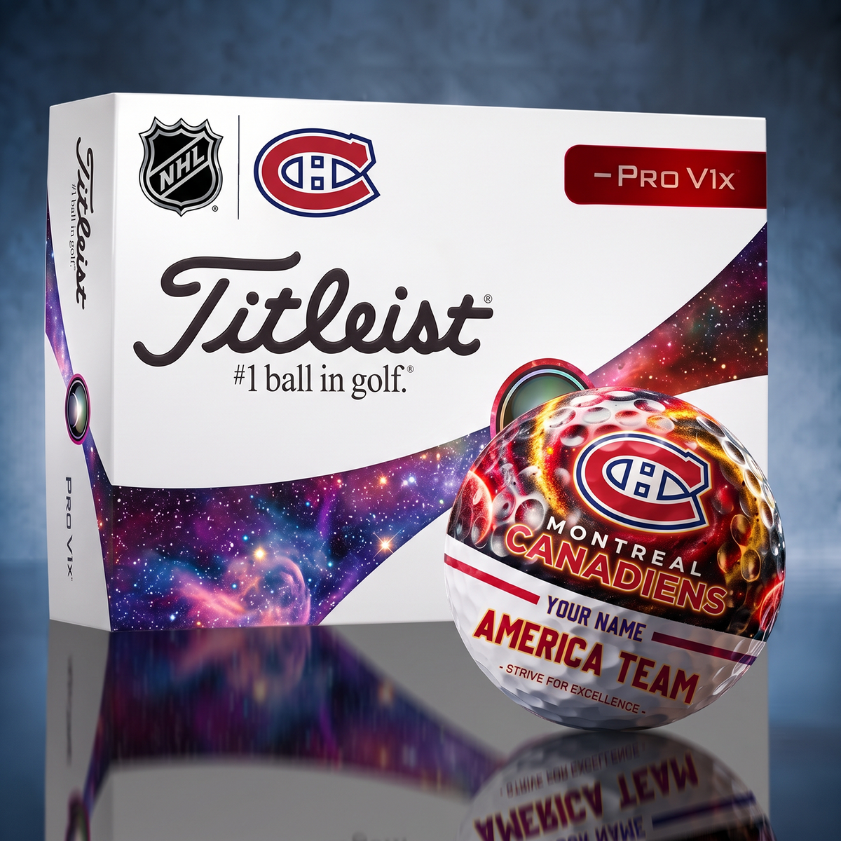 Titleist MC x Premium NHL PERSONALIZED GOLF BALL LIMITED EDITION V7