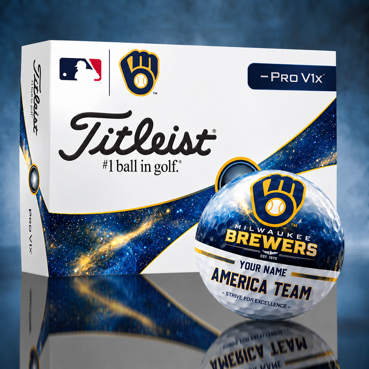 Titleist MIL x Premium MLB PERSONALIZED GOLF BALL LIMITED EDITION V7