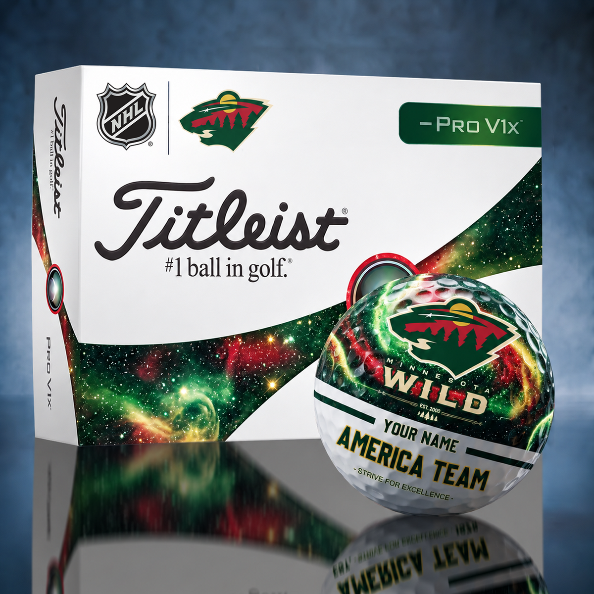 Titleist MIN x Premium NHL PERSONALIZED GOLF BALL LIMITED EDITION V7