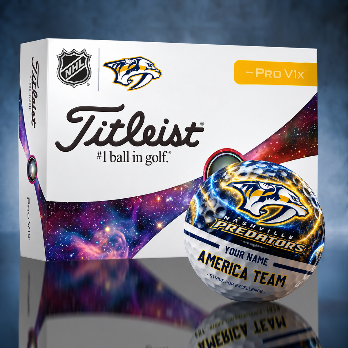 Titleist NAS x Premium NHL PERSONALIZED GOLF BALL LIMITED EDITION V7