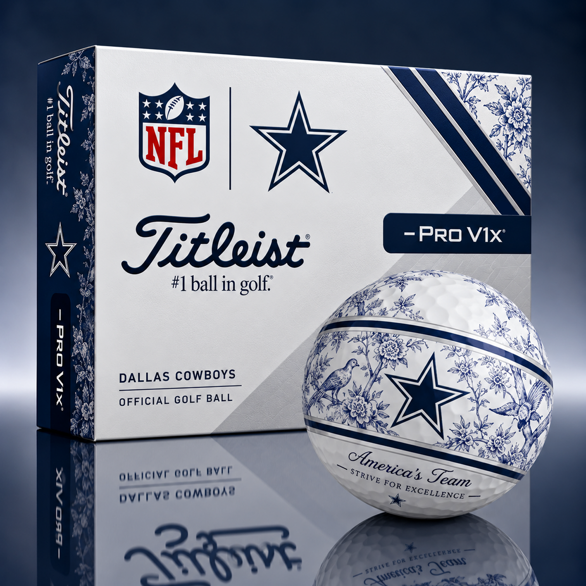 Titleist X Dior Premium NFL DAL PERSONALIZED GOLF BALL LIMITED EDITION