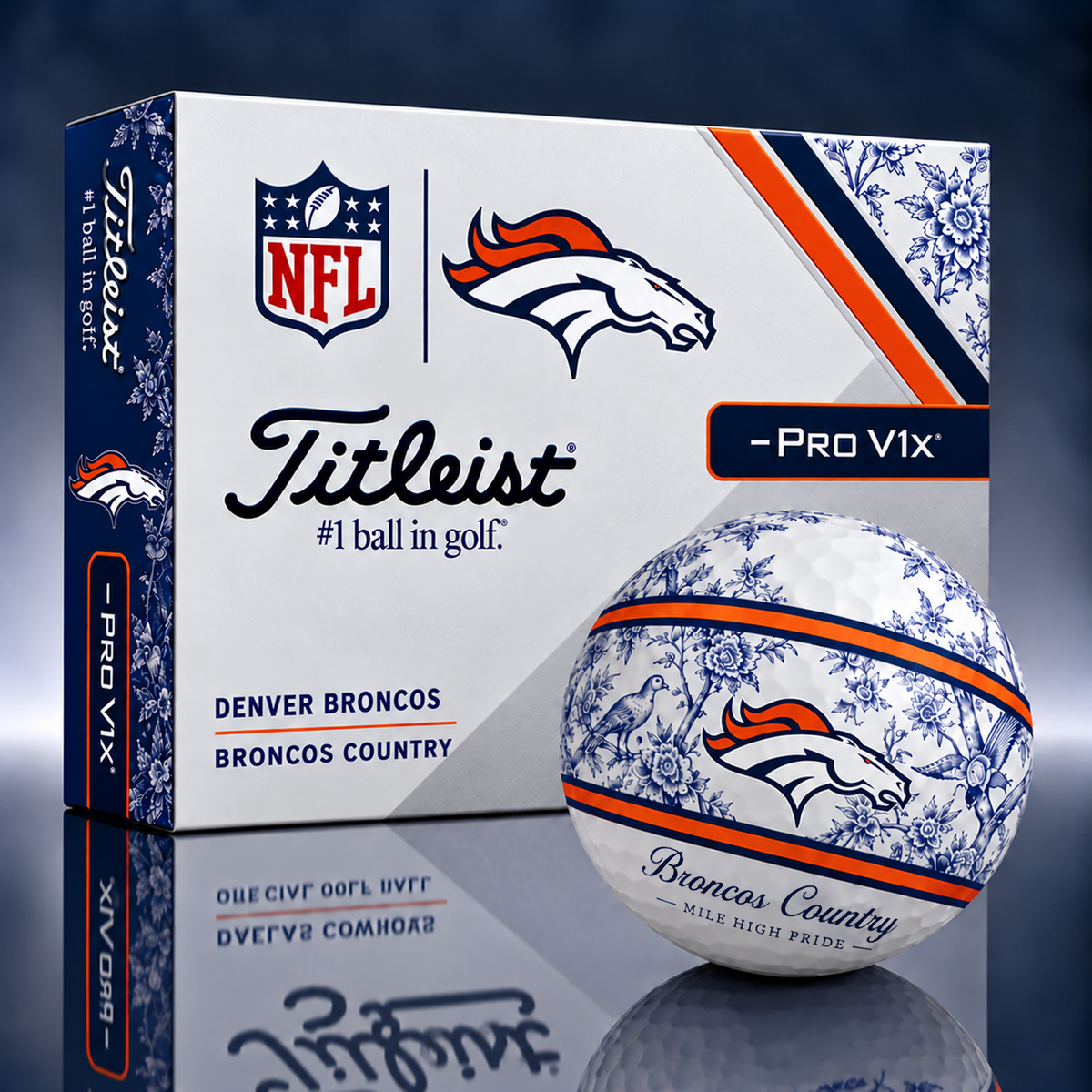 Titleist X Dior Premium NFL DEN PERSONALIZED GOLF BALL LIMITED EDITION