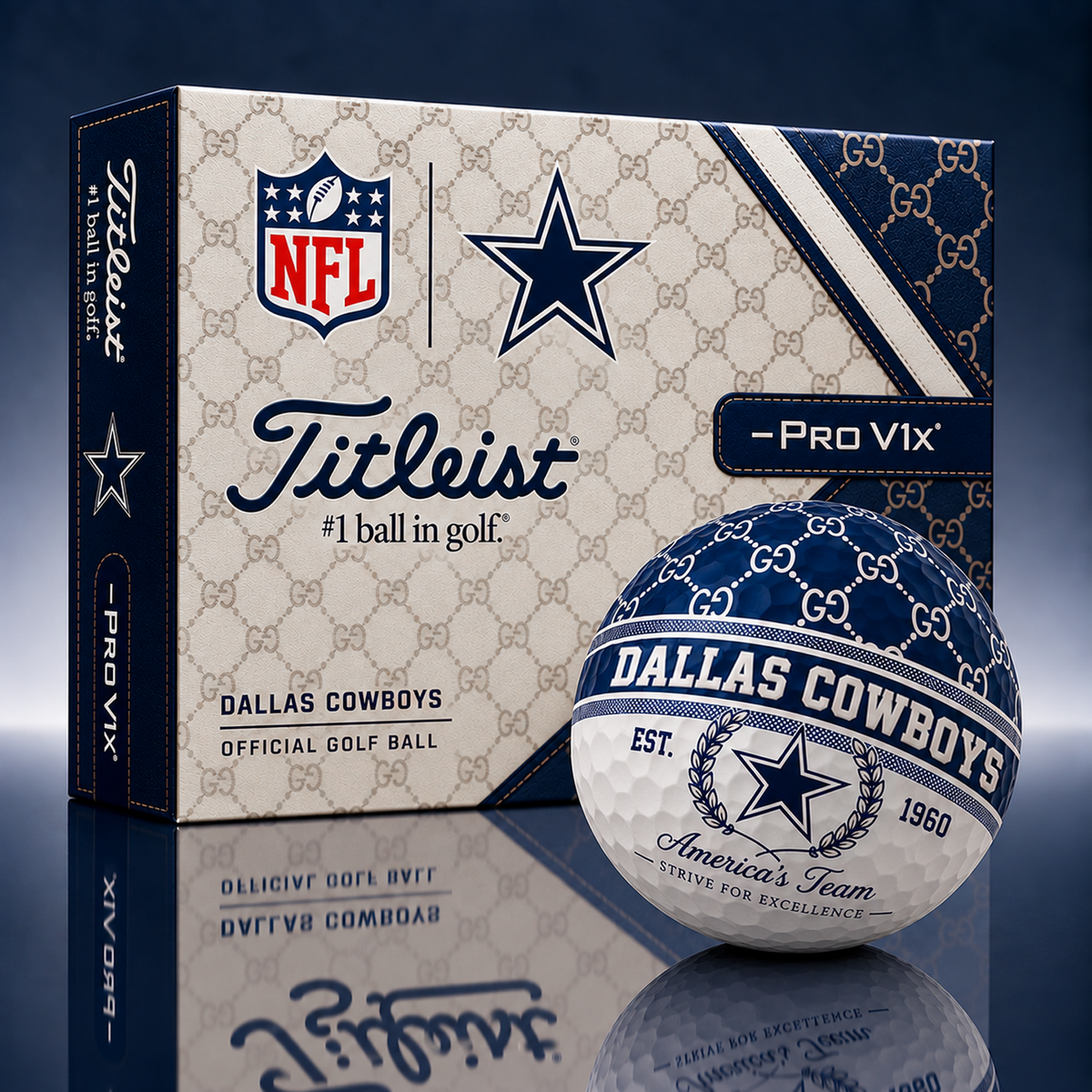 Titleist X GC Premium NFL DAL PERSONALIZED GOLF BALL LIMITED EDITION V1