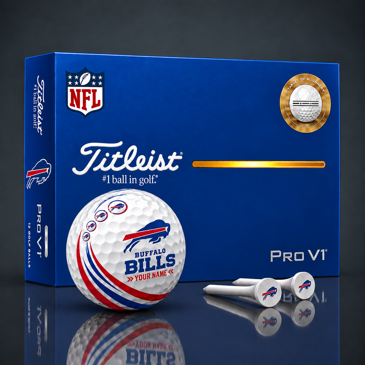 Titleist X Premium NFL BUF PERSONALIZED GOLF BALL LIMITED EDITION  V4