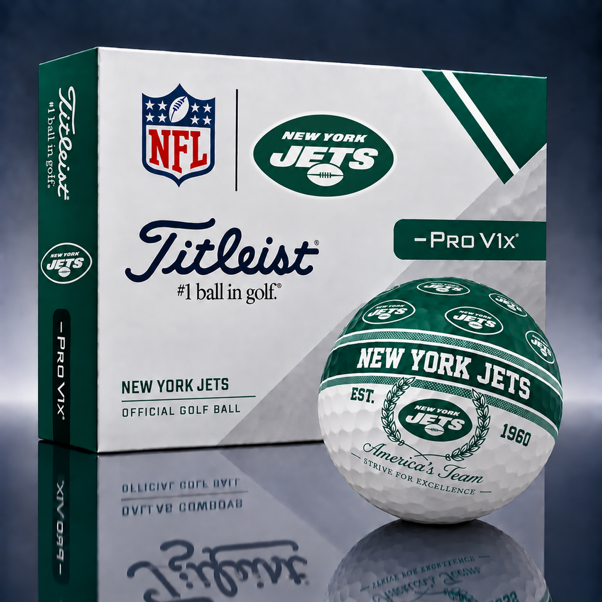 Titleist X Premium NFL NYJ PERSONALIZED GOLF BALL LIMITED EDITION  V5