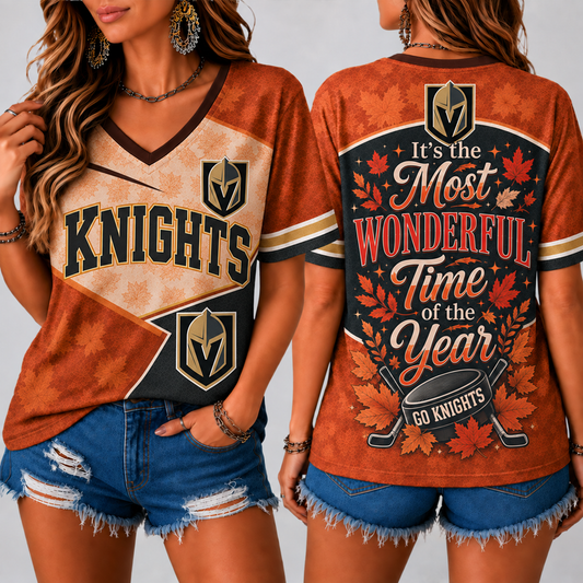 VGK Premium NHL Fall Game Day V-Neck Shirt