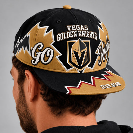 VGK x NHL Premium Snapback Hat Personalized Gift For Fan Hockey Men Women