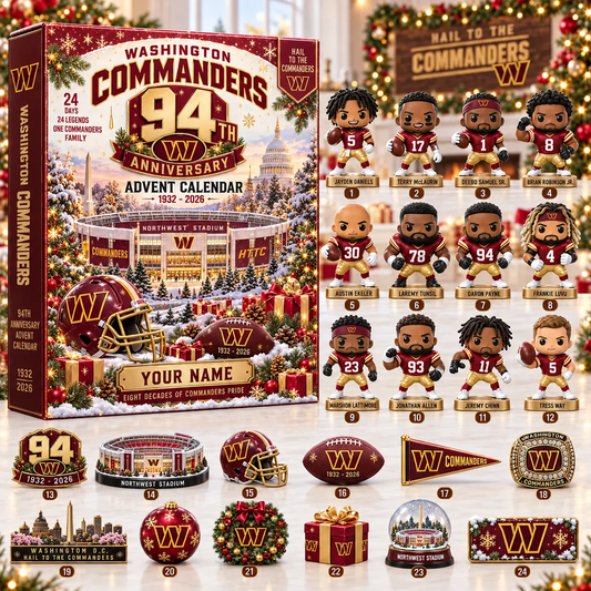WAS x NFL Christmas 2026 Anniversary Advent Calendar Box Custom Any Name Gifts