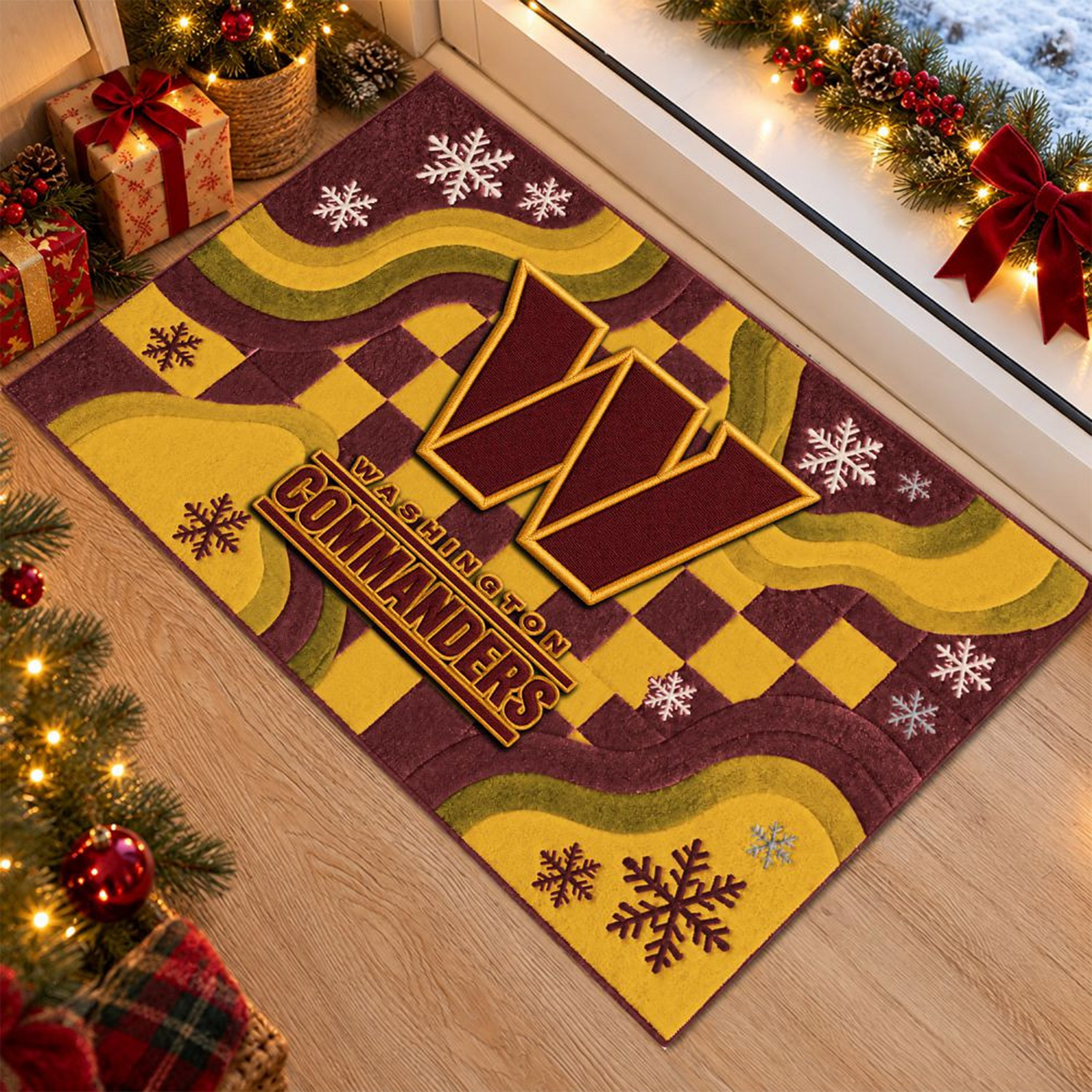WAS x NFL Christmas Doormat