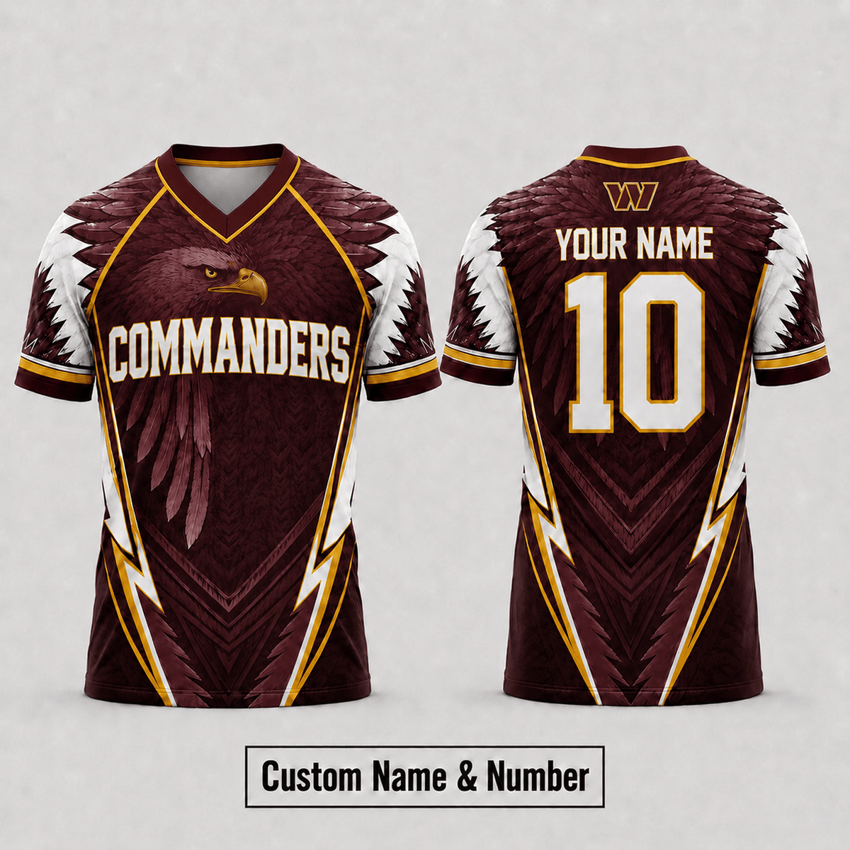 WC Premium NFL Custom Name And Number Jersey For Fierce Football Fans