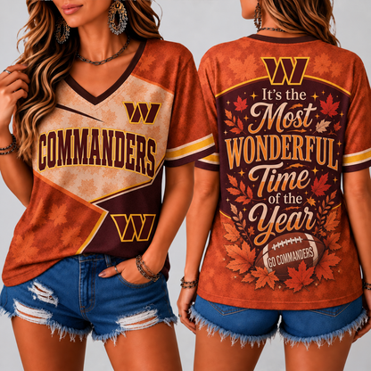 WC Premium NFL Fall Game Day V-Neck Shirt