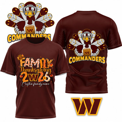 WC x NFL Thanksgiving 3D Shirt