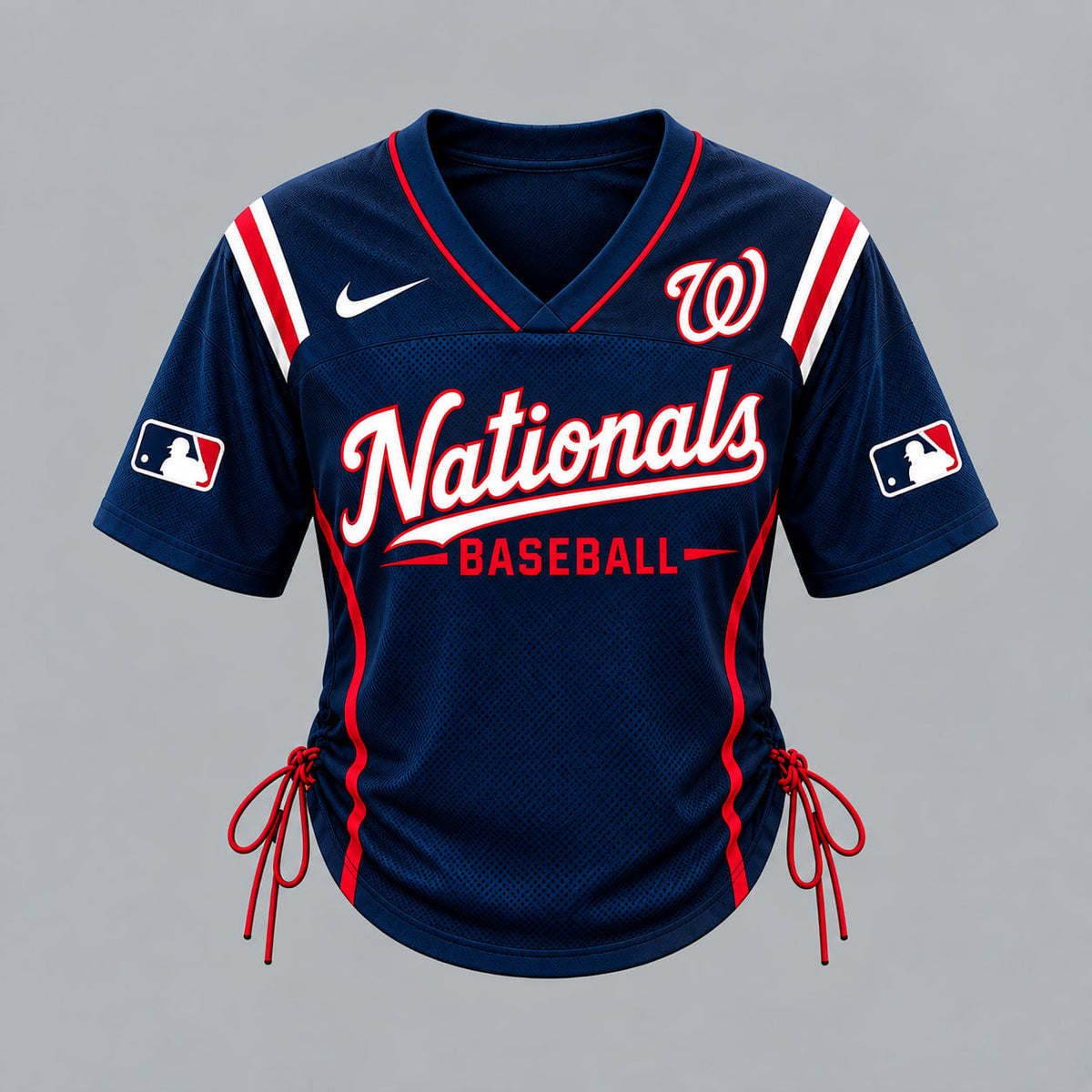 WN Premium MLB Game Day Women Lace-Up Jersey Shirt