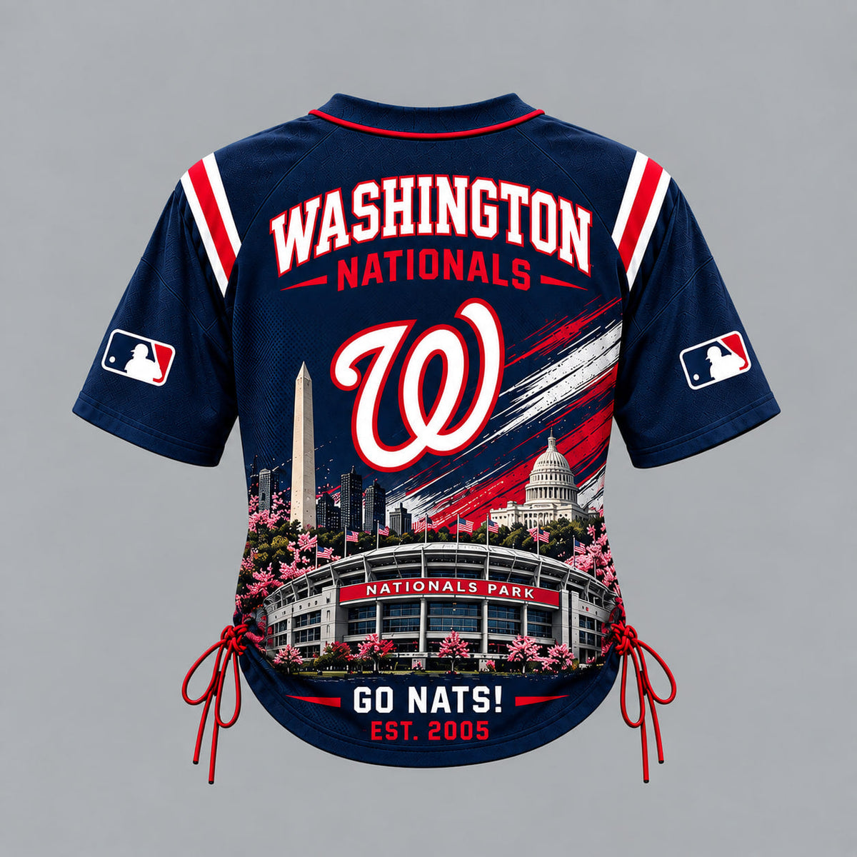 WN Premium MLB Game Day Women Lace-Up Jersey Shirt