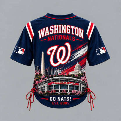 WN Premium MLB Game Day Women Lace-Up Jersey Shirt