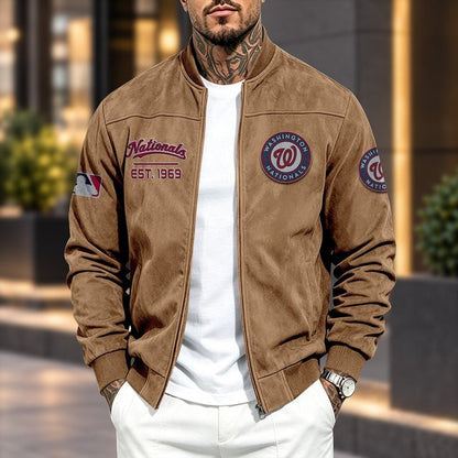 WN x MLB Suede Bomber Jacket