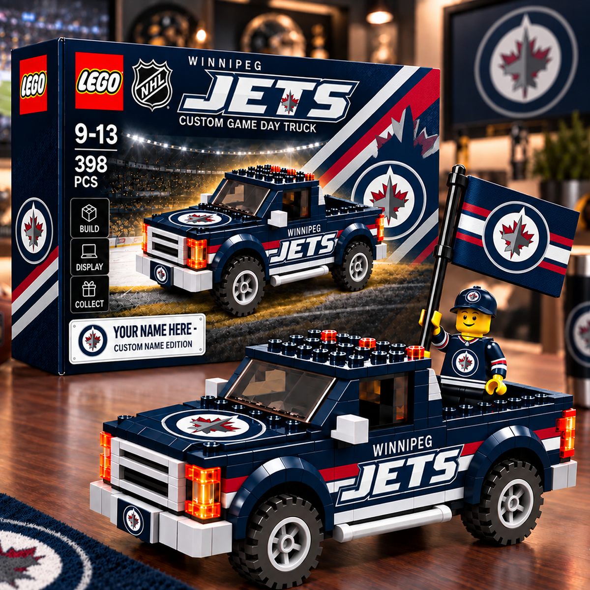 WPG x NHL Building Blocks Truck Toy Set V2
