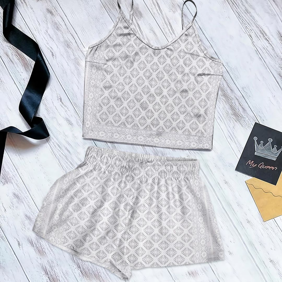 Sonoma Goods For Life Cami Pajama Set For Women | Pyjamas Short Set | Short PJS Set | Women Tank Top and Shorts Sleepwear Set